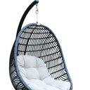 Aluminum Outdoor Swing Chair With Beige Cushion - Beige