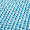Full Gel Memory Foam All Season Reversible Hypoallergenic Cooling Mattress Topper - Blue