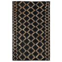 Pure Desert - 1' x 1' Gobi Rug - Black / Natural