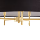 Presidio - 5 - Light Black Drum Shade Chandelier - Gold / Black - Hampton Hill - Chandeliers - Elite Enclave Home