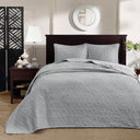 Quebec - King Reversible Bedspread Set - Gray