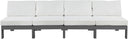 Nizuc - Outdoor Patio 4 Seat Armless Modular Sofa With Gray Frame - Meridian Furniture - Stationary Sectionals- Elite Enclave Home