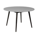 5 Piece Stone Dining Set With Four Chairs - Gray And Black