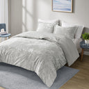 Mira - Crushed Velvet Sherpa Reversible Twin Comforter Set - Silver - Intelligent Design - Comforters & Sets - Elite Enclave Home