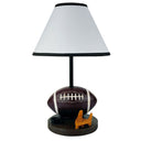 Bedside Table Lamp With White Shade - Brown