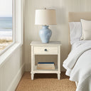 Victoria - One - Drawer Bedside Table With Shelf - Antique Cream - Madison Park Signature - Accent Nightstands - Elite Enclave Home