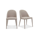 Burton - Fabric Dining Chair (Set of 2) - Light Gray - Moe's Home Collection - Chair Sets - Elite Enclave Home