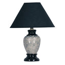 13" Ceramic Bedside Table Lamp With Black Shade - Black