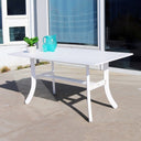 Dining Table With Curved Legs - White