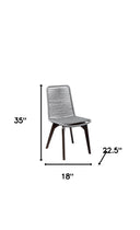 Solid Wood Outdoor Dining Chair (Set of 2) - Silver