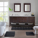 Tufted Pearl Channel - 17" x 24" Rug - Black - Madison Park - Bath Rugs & Mats - Elite Enclave Home