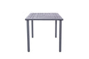 Metal Outdoor Dining Table With Umbrella Hole - Black