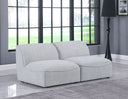 Miramar - 2 Seat Armless Modular Sofa - Meridian Furniture - Stationary Sectionals - Elite Enclave Home
