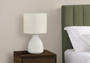 Ceramic Round Table Lamp With Drum Shade - Cream - HomeRoots - Table Lamps - Elite Enclave Home