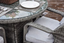 5 Piece Round Glass Dining Set - Gray