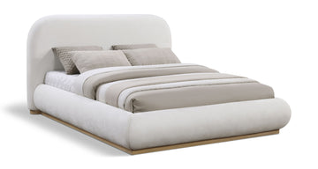 Vaughn - Chenille Bed With Natural Base