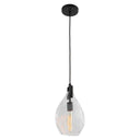 Campester - 1 Light Watered Glass Mini Pendant - Pearl Silver