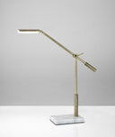 Sleek Metal Adjustable And Dimmable LED Desk Lamp - Brass