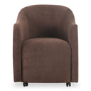 Drava - Rolling Dining Chair - Dark Brown - Moe's Home Collection - Arm Chairs - Elite Enclave Home
