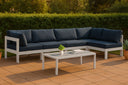 Nizuc - Outdoor Patio 5 Piece Modular Sectional With White Frame - Meridian Furniture - Stationary Sectionals- Elite Enclave Home