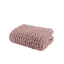 Chenille Chunky Knit - Throw - Blush - Madison Park - Throws - Elite Enclave Home