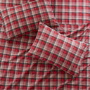 Flannel - 4 Piece Full Sheet Set - Red Plaid