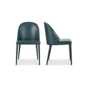 Burton - Vegan Leather Dining Chair (Set of 2) - Dark Teal - Moe's Home Collection - Chair Sets - Elite Enclave Home