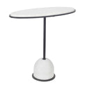 Morro - Marble Side Table - White / Black