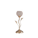 Bedside Table Lamp With Clear Novelty Shade - Gold