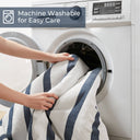 Merritt - King/California King Yarn - Dyed Striped Comforter - Blue - Super Listing - Comforters & Sets - Elite Enclave Home