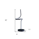 22" Bedside LED Table Lamp - Black