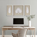 Sabal - Palm Rice Paper Framed Shadow Box (Set of 3) - Off White - Madison Park - Canvas Art Sets - Elite Enclave Home