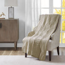 Tuscany - Oversized Quilted Throw - Khaki - Madison Park - Throws - Elite Enclave Home