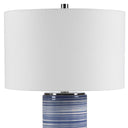 Montauk - Striped Table Lamp - Blue