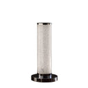 Modern Crystal And Steel Table Lamp - White Sand