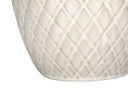 25" Ceramic Urn Table Lamp With Drum Shade - Cream - HomeRoots - Table Lamps - Elite Enclave Home