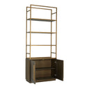 Elliot - Bookshelf - Brown Oak - Moe's Home Collection - Etageres - Elite Enclave Home