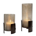 Fluted Fire - Cylinder Candleholders (Set of 2) - Bronze - Uttermost - Candles & Holders - Elite Enclave Home