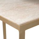 Lindon - Travertine Nesting Tables Set - Gold / White - Uttermost - Nesting Tables- Elite Enclave Home