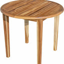 36" x 36" x 30" Rounded Solid Wood Outdoor Dining Table - Natural