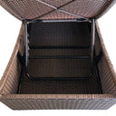 79" Faux Wicker Cushions Chaise Lounge - Dark Gray