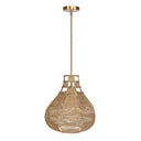 Hestia - 1 Light Natural Rope Pendant - Light Brown - Uttermost - Pendant Lighting- Elite Enclave Home