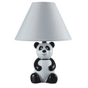 Panda Ceramic Table Lamp With Shade - White