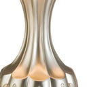 Elegant Table Lamp With White Linen Lamp Shade - Silver