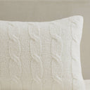 Riordan - Twin Cable Knit Comforter Set - Ivory - Madison Park - Comforters & Sets - Elite Enclave Home