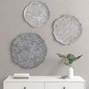 Rossi - Feather Painted Round Wall Decor (Set of 3) - Gray - Madison Park - Wall Decor - Elite Enclave Home