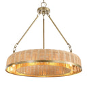 Ladakh - 9 Light Round Wicker Pendant - Gold