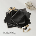 Satin - Wrinkle - Queen Free Luxurious (Set of 6) - Black