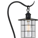 Lantern Style Floor Lamp With Glass And Metal Shade - Antiqued Bronze - HomeRoots - Floor Lamps - Elite Enclave Home