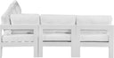 Nizuc - Outdoor Patio 5 Piece Modular Sectional With White Frame - Meridian Furniture - Stationary Sectionals- Elite Enclave Home
